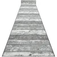 Rugsx Vloerbekleding met rubber bekleed 67 cm DESKI grijskleuring 67x400 cm