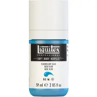 Taidepiste professionele acrylverf voor zacht lichaam, fles van 59 ml (2 oz) fluorescerend blauw