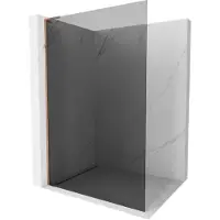Mexen Kioto L douchewand Walk-in 120 x 200 , grafiet, roze goud - 800-120-103-60-40