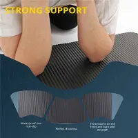 Jojomino 15 mm dikke yogamat, comfortabele schuimrubberen knie- en elleboogbeschermers voor oefeningen, pilates, indoor fitnesstraining, zwart