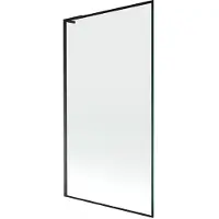 Mexen Next L badwand scherm 1-delig 100 x 150 , zwart frame, zwart - 895-100-000-03-70-70