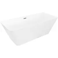 Mexen Velo Slim vrijstaande badkuip 170 x 75 , wit, overloop gun metal - 52811707500-95