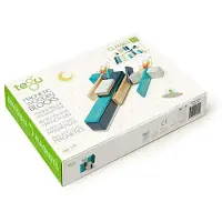 Tegu 24-delige Magnetische Houten Blokset, Blauw