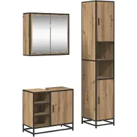 vidaXL Badkamermeubel Set 3 st Artisan Eiken 65 x 33 x 60 cm