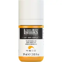 Taidepiste Professionele acrylverf voor zacht lichaam, fles van 59 ml (2 oz) geeloranje azo