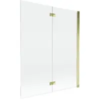 Mexen Mist douchewand 2-vleugelig rechts 140 x 150 , transparant, goud - 8A9-140-002-50-00-P