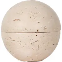 Semoic Beige Travertijn Bol Wierookbrander Natuurlijk Mar