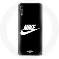 Nike Coque - - Huawei P20 - Souple - Zwart - Witte Logo