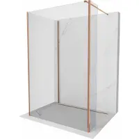 Mexen Kioto douchewand Walk-in 135 x 100 x 30 , transparant, roze goud - 800-135-100-221-60-00-030