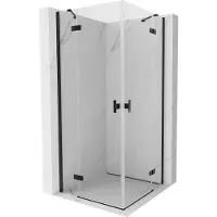 Mexen Mist-H Duo douchecabine zwenkbaar 105 x 105 , transparant, zwart - 8A5-105L-105P-70-00