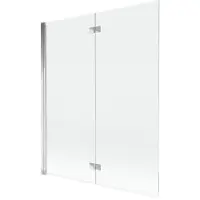 Mexen Mist badwand 2-delig links 140 x 150 , transparant, chroom - 8A9-140-002-01-00-L