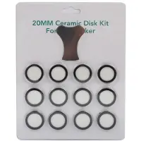 MaxPower 12-pack ultrasone mistmaker mistschijven voor luchtbevochtigeronderdelen transducerschijven met dopgereedschap