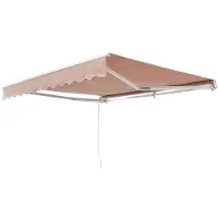 OEM Handmatig Uittrekbare Luifel--Buitenzonbescherming-Voor Polyester Waterdicht Terras- met Crank Voor Achterbalkon