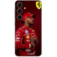 Ferrari Telefoonhoes - - Samsung Galaxy S24 FE - Flexibel - Siliconen - Zwart