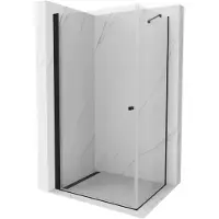 Mexen Pretoria draaideur douchecabine 100 x 90 , transparant, zwart - 852-100-090-70-00