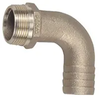 Perko 1-1/4" pijp-naar-slangadapter 90 graden brons GEMAAKT IN DE VS
