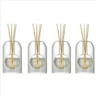 Semoic 4x Opbergcontainers Diffuserflessen Aromatherapiefles Modern Glas