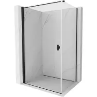 Mexen Mist-B douchecabine met openslaande deur 75 x 95 , transparant, zwart - 8A2T-075-095-70-00