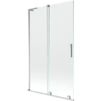 Mexen Velar L badwand tweedelig verschuifbaar 110 x 150 , transparant, chroom - 896-110-003-01-01