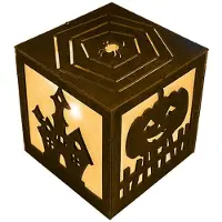 MaxPower (Warm lamp F)Halloween Lights For Bedroom Halloween Decorative Led Wooden Atmosphere Light