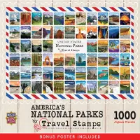 Masterpieces Nationale Parken Reisstempels 1000 Stukken Volwassen Puzzel 19.25" x 26.75"