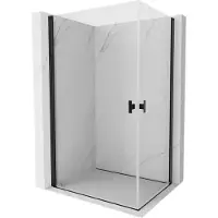 Mexen Mist-B Duo draaideur douchecabine 95 x 80 , transparant, zwart - 8A2-095-080-70-00