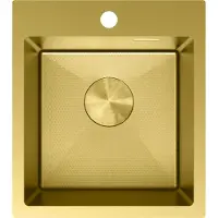 Mexen Solix stalen spoelbak met 1 bak 400 x 450 , goud HC - 6401401000-55HC