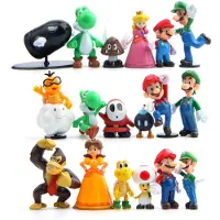 MaxPower 18 stks Super Mario Mini Figuur Leuk Speelgoed Pop Actiefiguren Gift