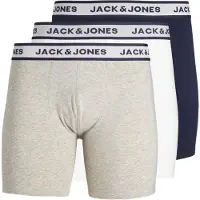 Jack & Jones Plus Size 3-pack Boxer EU6XL US4XL Grijs