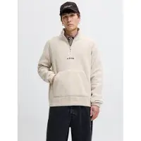 Jack & Jones Sweatshirt 'JJESOHO' beige / zwart