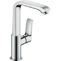 Hansgrohe Metris wastafelmengkraan 230 met draaibare uitloop, chroom, push-open bediening
