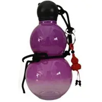Melitt Chinese Retro-Geïnspireerde Kalebas Stijl Waterfles 800ML Kalebas Waterfles Grote Kalebas Reis Waterfles voor de Sportschool Paars
