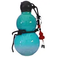 Melitt Chinese Retro-Geïnspireerde Kalebas Stijl Waterfles 800ML Kalebas Waterfles Grote Kalebas Reis Waterfles voor de Sportschool Blauw