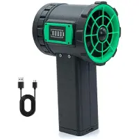 Melitt 650W Krachtige Ventilator 240 /U Borstelloze Motor Luchtblazer Batterijniveau-Indicator Sneeuwruimer Buitenblazer Groen