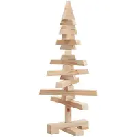 vidaXL - | - Houten - kerstboom - | - natuurlijk - 180 - cm - Massief - grenenhout