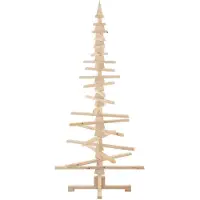 vidaXL Houten kerstboom Massief grenenhout Natuurlijk met Onbehandeld