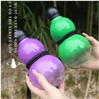 Melitt Chinese Retro-Geïnspireerde Kalebas Stijl Waterfles 800ML Kalebas Waterfles Grote Kalebas Reis Waterfles voor Gym Rood
