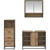 vidaXL Badkamermeubel Set 3 st Artisan Eiken 80 x 33 x 60 cm
