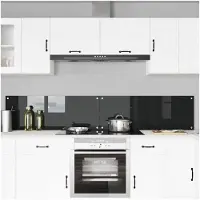 vidaXL Keukenachterwand 2 pcs Zwart 110 x 40 cm gehard glas