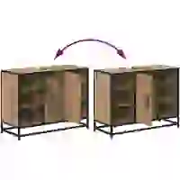 vidaXL Badkamerkast Artisan Eiken 80 x 33 x 60 cm Bewerkt hout