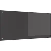 vidaXL Keukenachterwand Donkergrijs 110 x 50 cm gehard glas