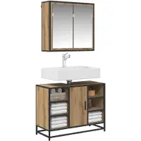 vidaXL Badkamermeubel Set 2 st Artisan Eiken 80 x 33 x 60 cm