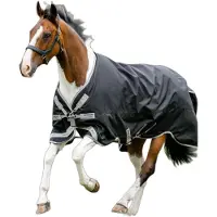 Horseware 1200D Weidekleed 50g Zwart/Titanium Grijs & Zilver 125