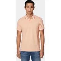 Bos Bright Blue Scotland blue polo heren brick polo plain contrast col spe25108br06sb/735 apricot