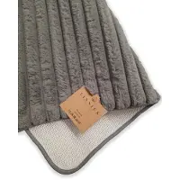 Linnick Badmat Rib Dark Grey - Microvezel - 60x100 cm - Donkergrijs