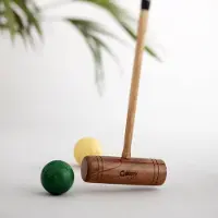 Ubergames - Executive Croquet set - Engels Tuinspel - 6-persoons - Essen Hardhout - Kunststof Ballen - Met Toolkit Tas