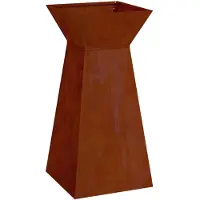 vidaXL Pilarenbak 2 st Roestkleurig 35 x 35 x 73 cm weervast staal