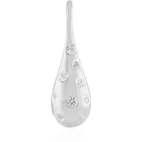Cavill - Dames Druppelhanger - 925 Sterling Zilver met Platinering - 9 Blauwe Tanzanische Zirkonen 0,27 ct - Elegante Moderne Bezelzetting Sieraden