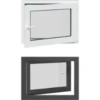 vidaXL Kelderraam RISOR 60 x 100 cm PVC en Glas Antraciet