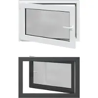 vidaXL Kelderraam RISOR 90 x 60 cm PVC en Glas Antraciet